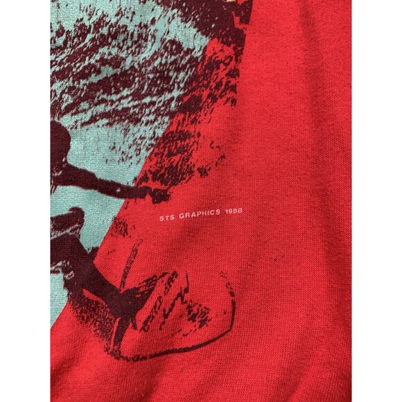 STS GRAPHICS 1988 SWEATSHIRT BEACH SURFING FISH SKATER VINTAGE SPORTSWEAR TAG M - Picture 3 of 9